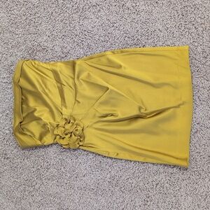 Alexia Admor Gold Satin Short Dress